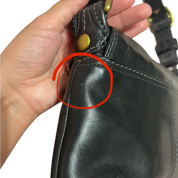 Coach Vintage 11427 Bleeker Legacy Tattersall Flap Shoulder Bag Black Brass - Picture 9 of 9